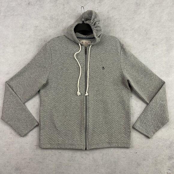 Penguin Munsingwear Hoodie Womens Medium Full Zip Sweatshirt Cotton Embroidered - Picture 6 of 9